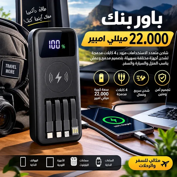 باور بنك 22.000 ميللي امبير