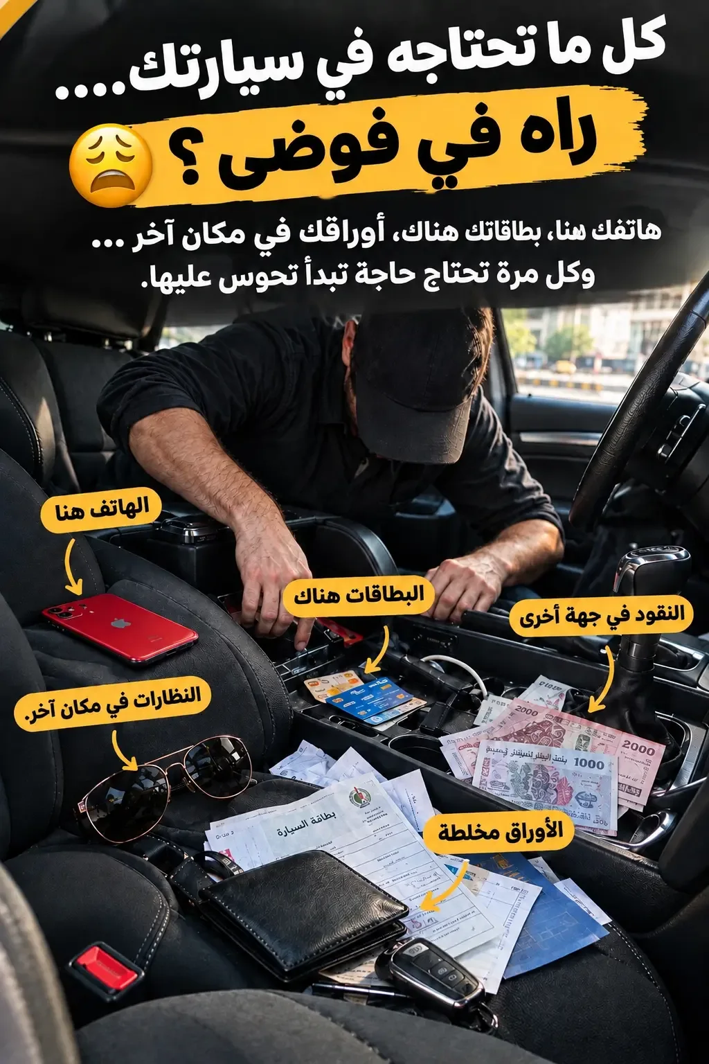 منظّم واقي شمس السيارة