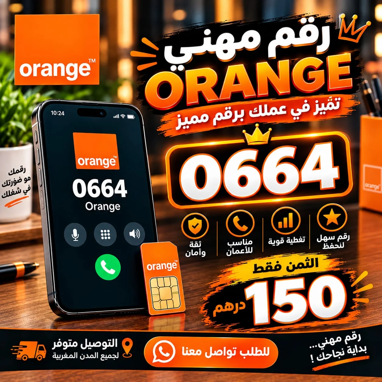 رقم مهني 0664 اورونج ORANGE