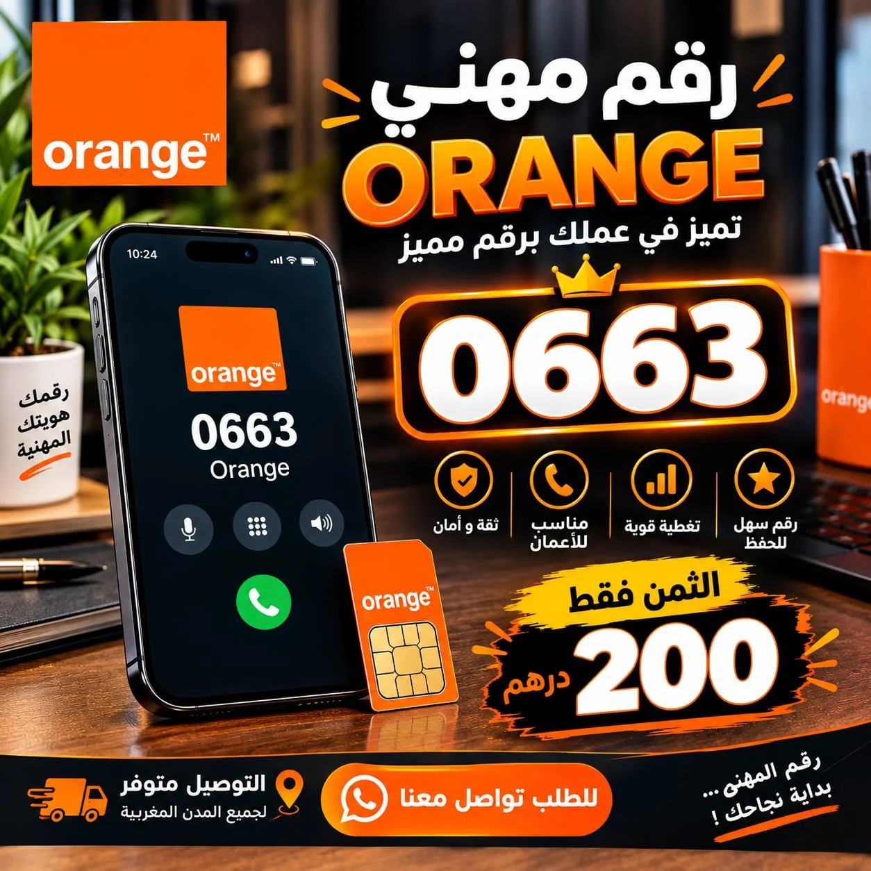 رقم مهني 0663 اورونج ORANGE