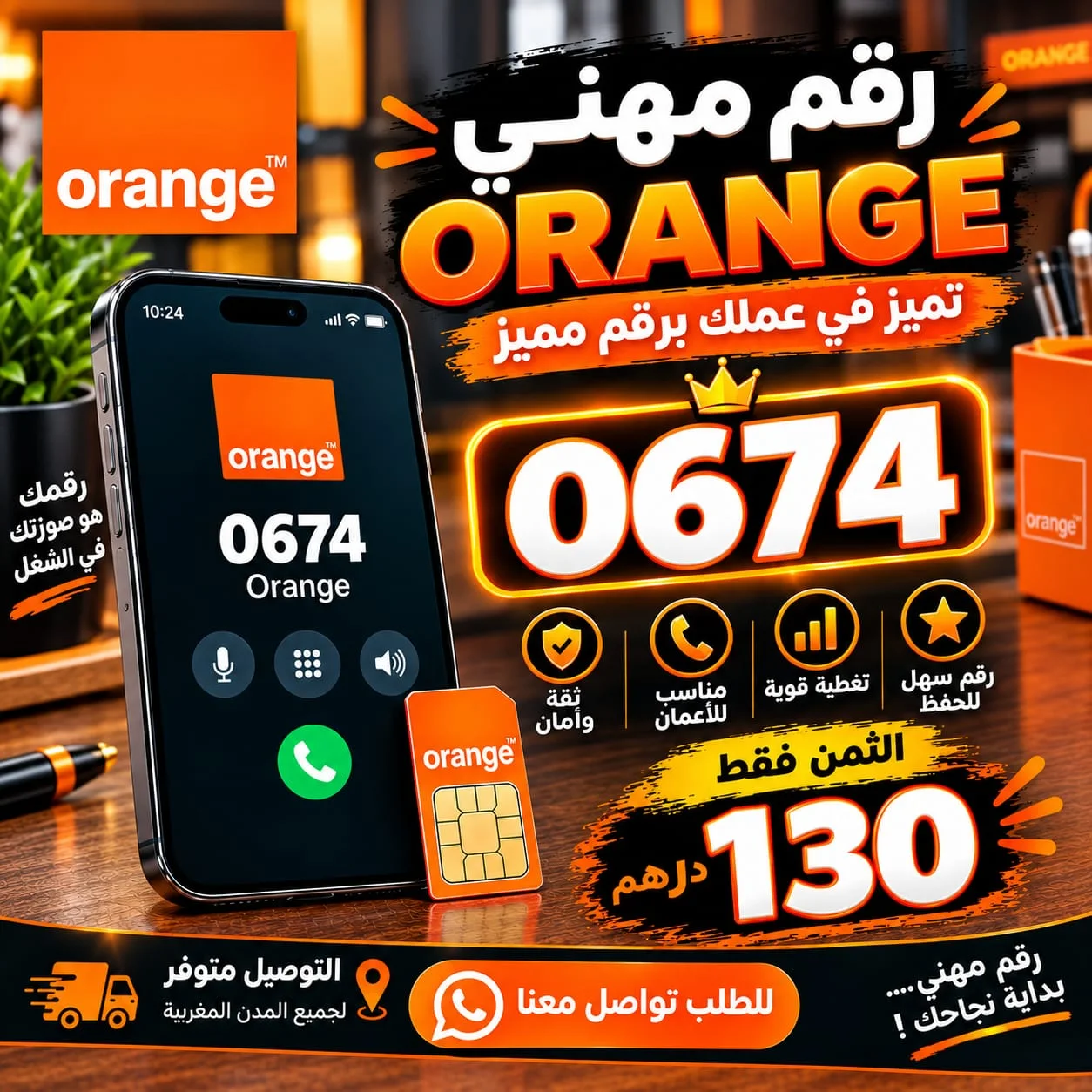 رقم مهني 0674 اورونج ORANGE