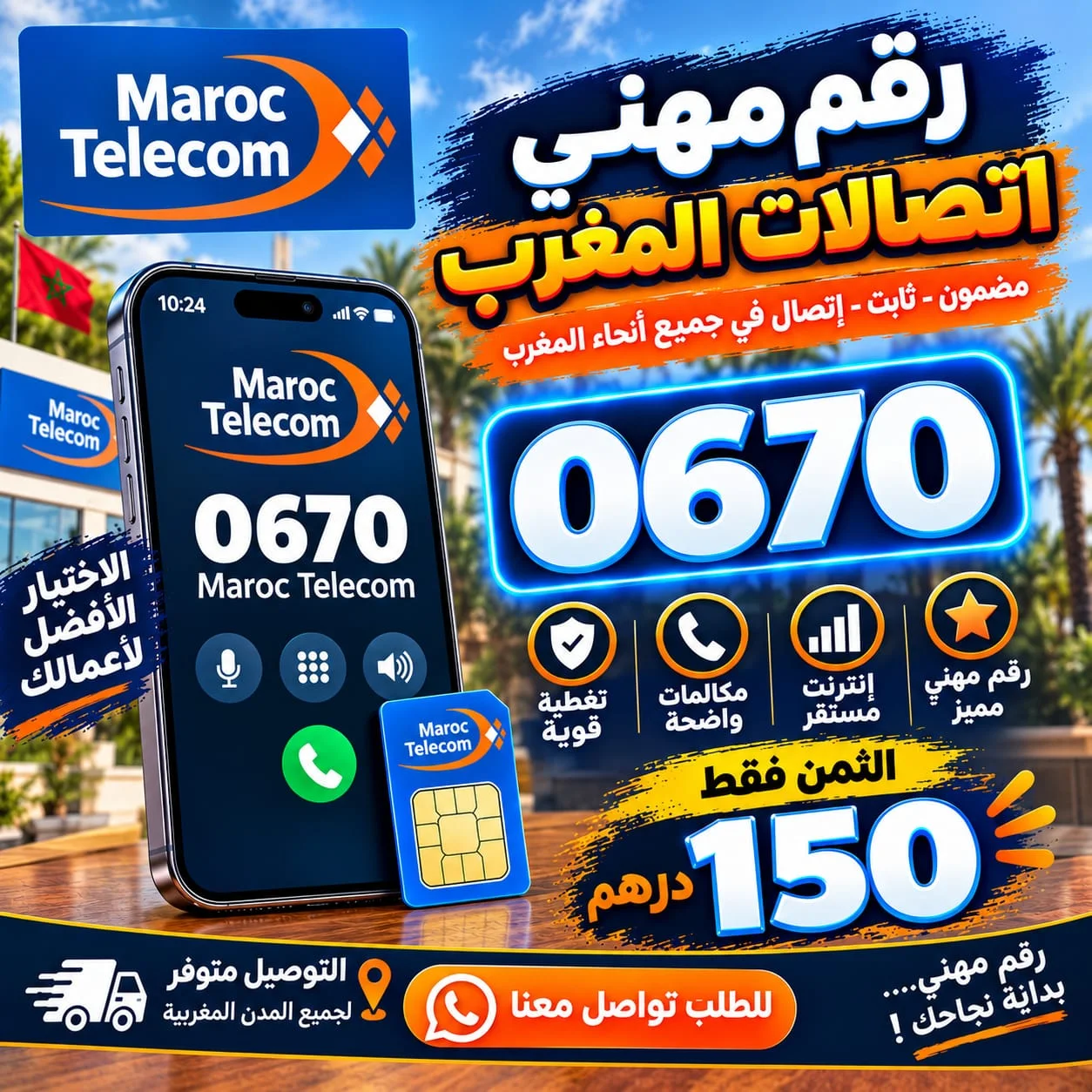 رقم مهني 0670 اتصالات المغرب MAROC TELECOM
