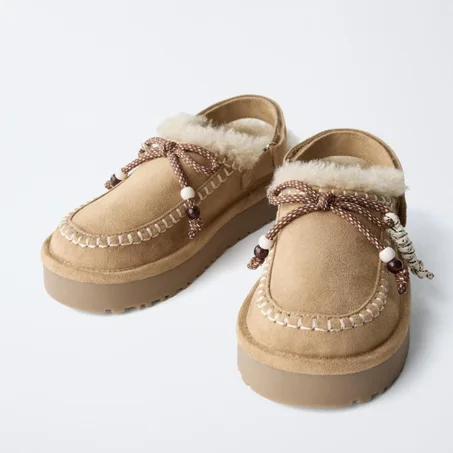 FAUX SHEARLING SLINGBACK CLOGS