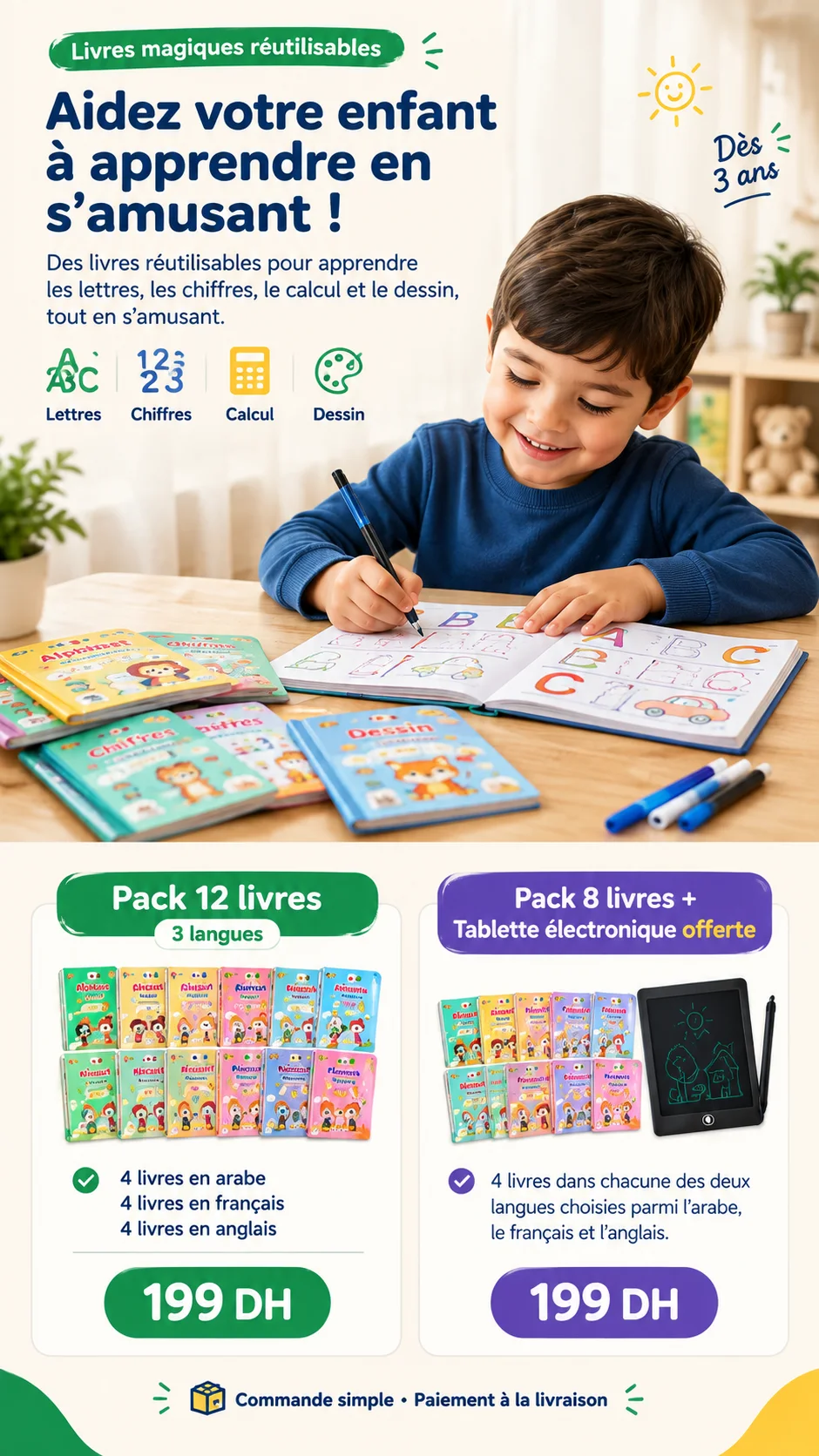 Pack Livres Magiques Enfant – 12 Livres ou 8 Livres + Tablette