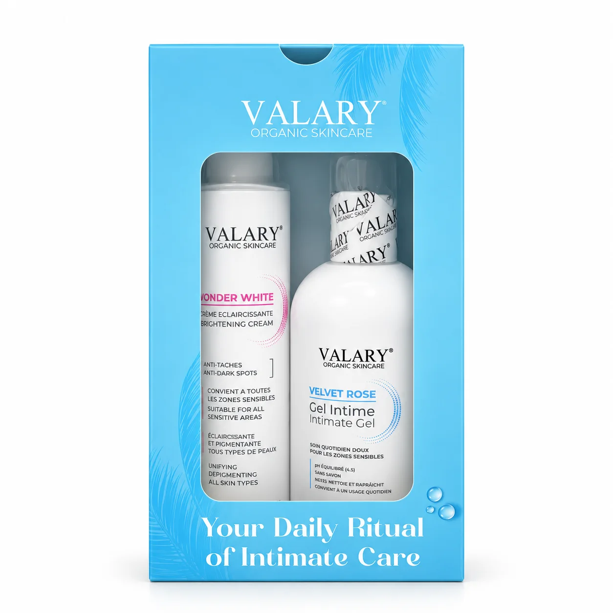VALARY Wonder White + Velvet Rose – باك العناية بالمناطق الحساسة
