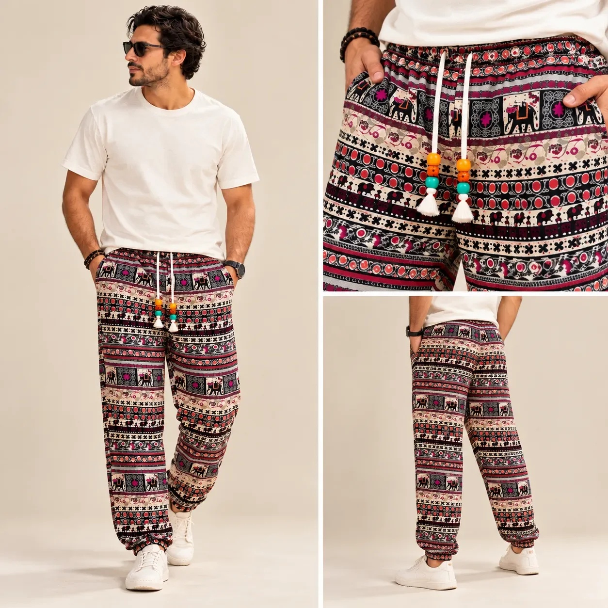 Pantalon Homme Léger Motifs Ethniques (CIV)