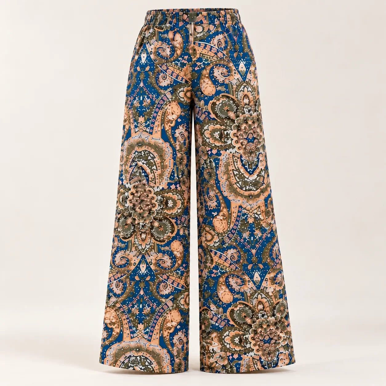 Pantalon Large à Motifs Élégants (CIV)