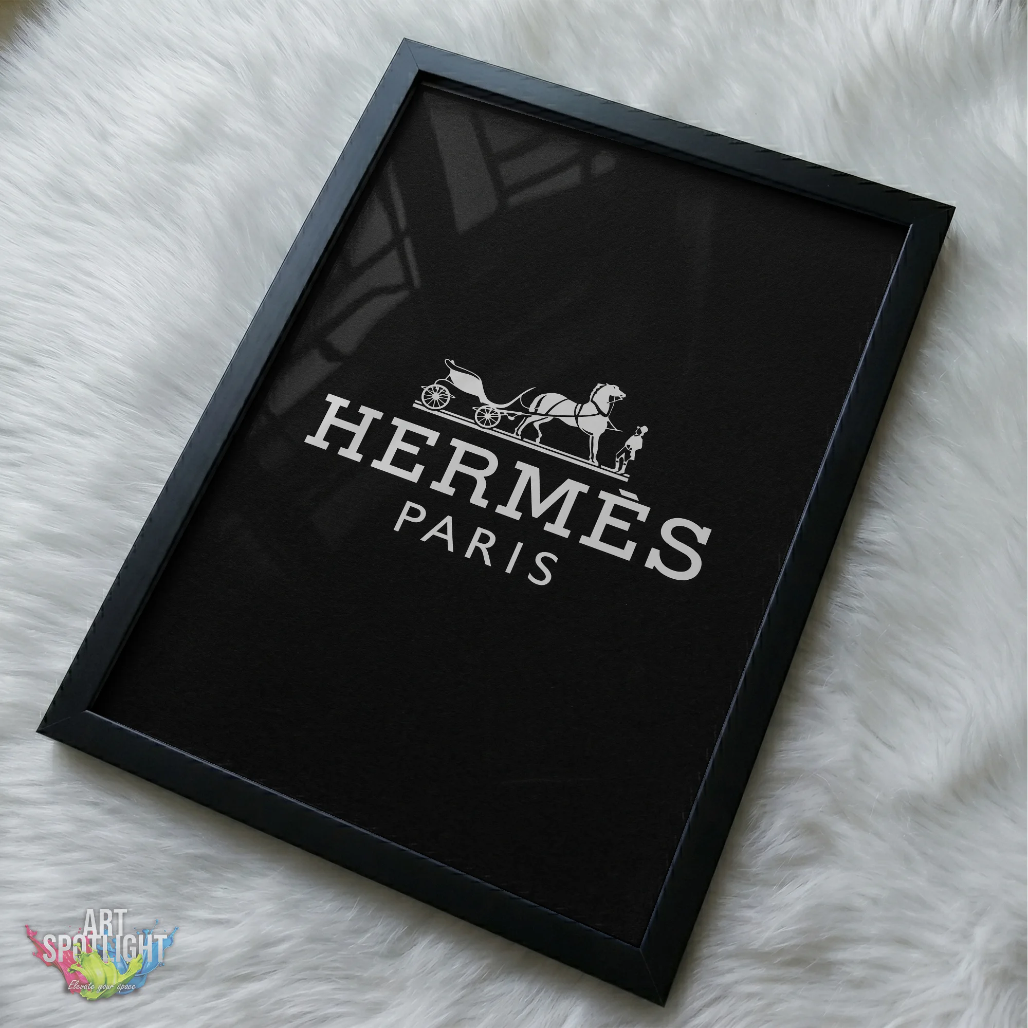 HERMES PARIS WHITE LOGO