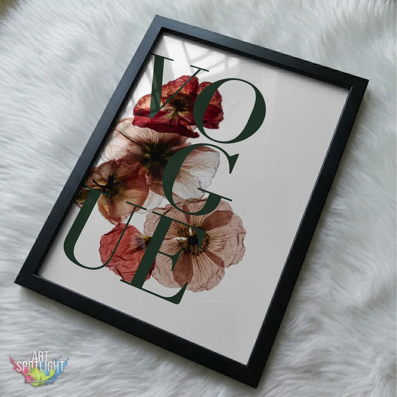 VOGUE FLORAL TYPOGRAPHY