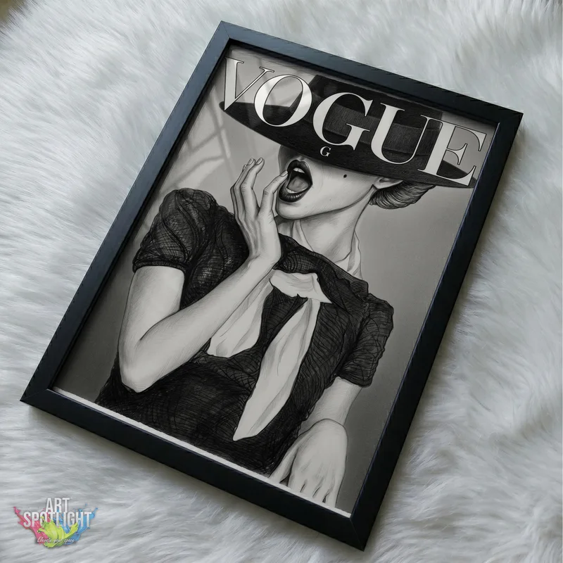 VOGUE BLACK HAT FASHION