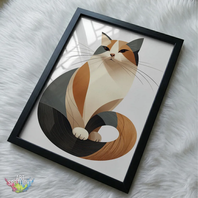 GEOMETRIC CALICO CAT