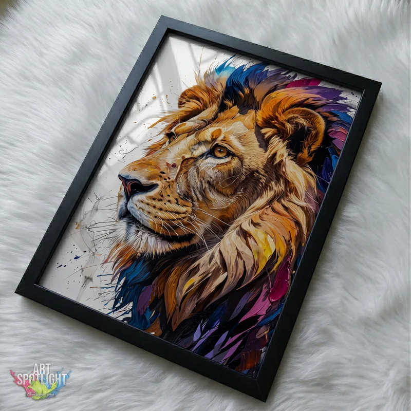 LION WITH COLORFUL MANE