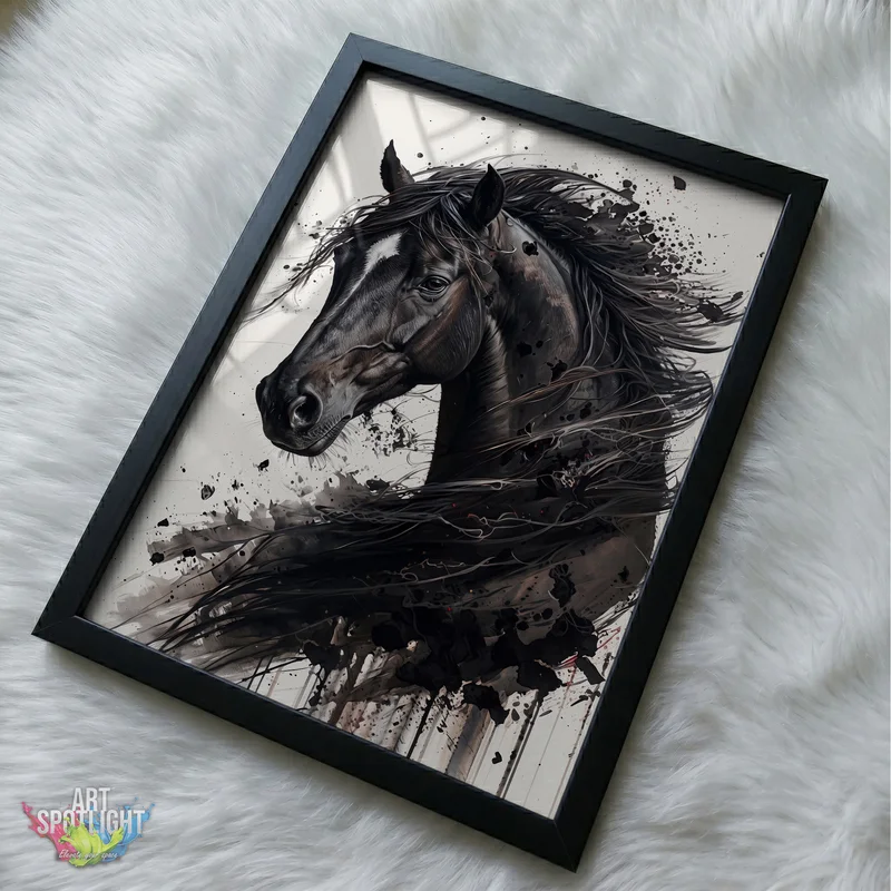 BLACK HORSE IN INK