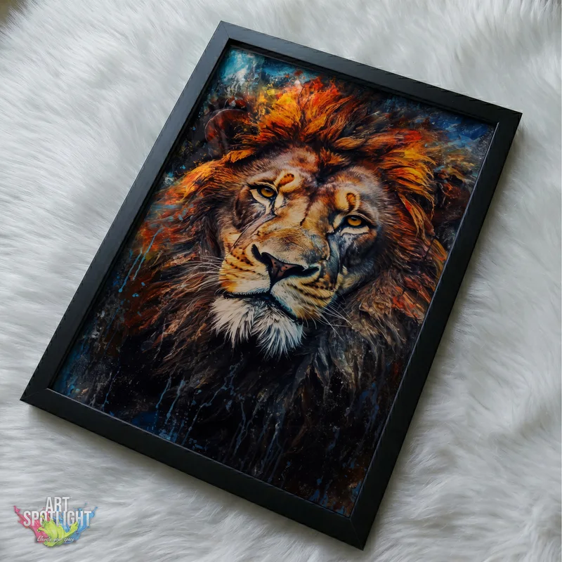 FIERY LION PORTRAIT