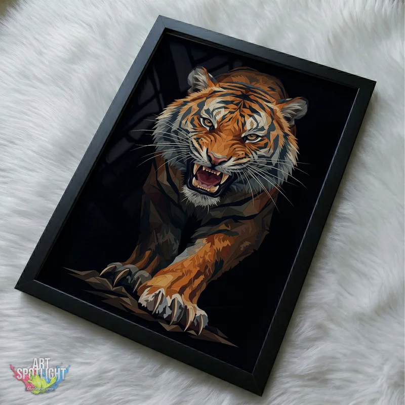 PROWLING GEOMETRIC TIGER