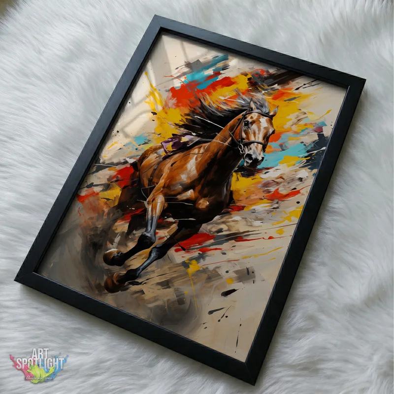 GALLOPING HORSE IN COLOR