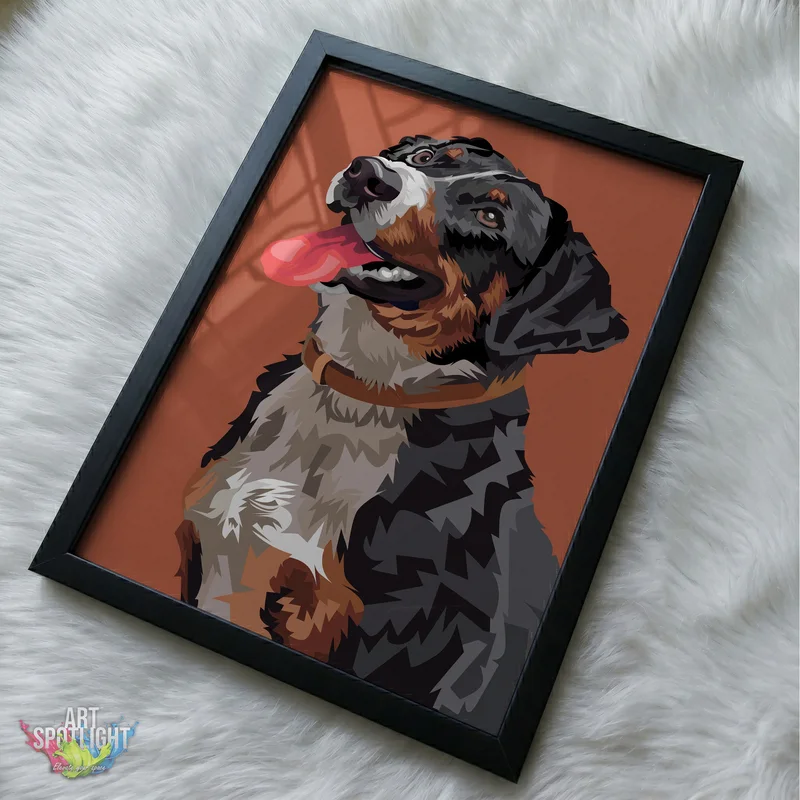 TRICOLOR DOG PORTRAIT
