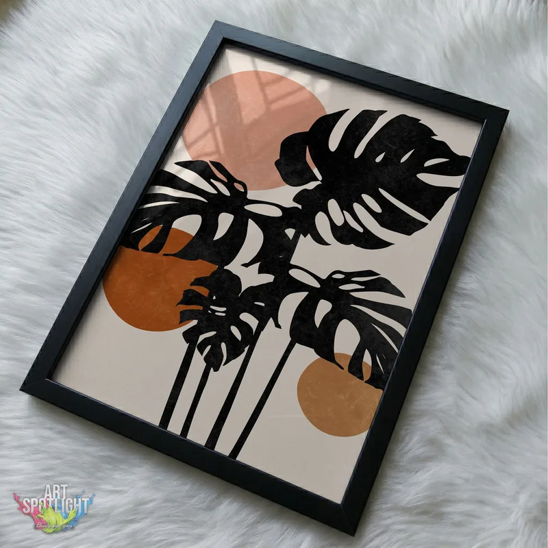 TROPICAL LEAVES AND EARTH TONES