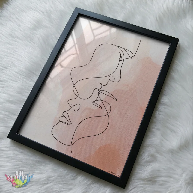 ABSTRACT FACES IN BLUSH