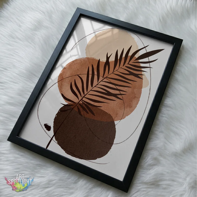 BOTANICAL SILHOUETTE IN EARTH TONES