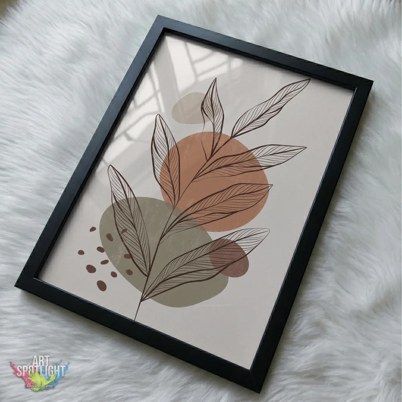 BOTANICAL LEAVES IN EARTH TONES