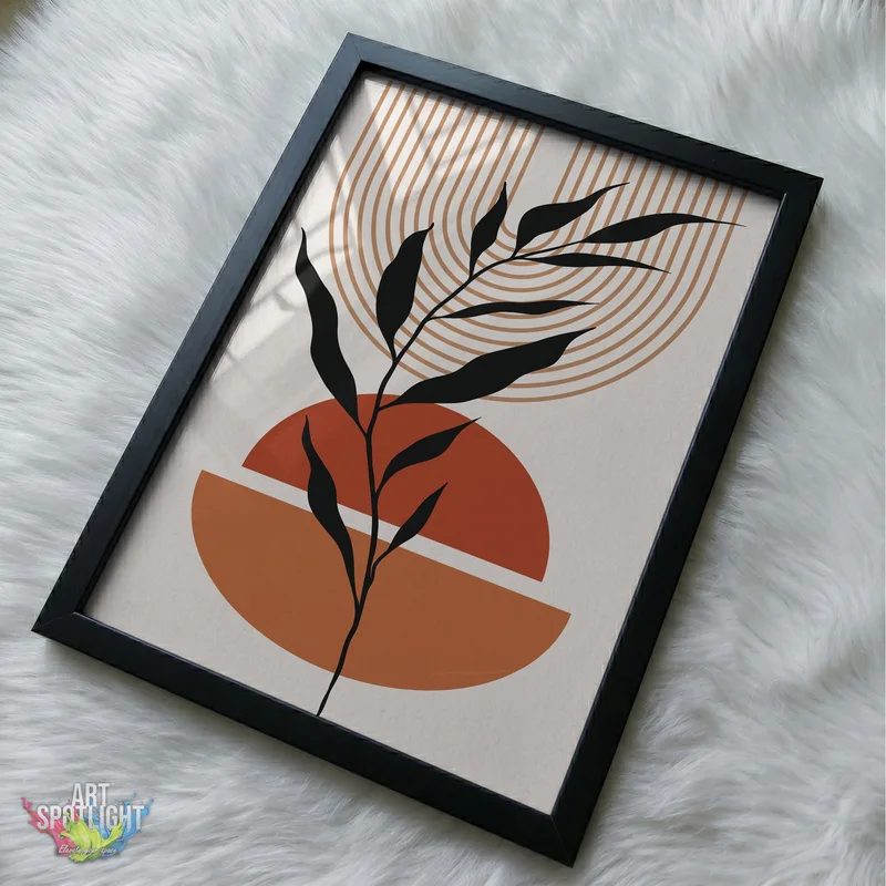 BOTANICAL SILHOUETTE WITH TERRACOTTA SHAPES