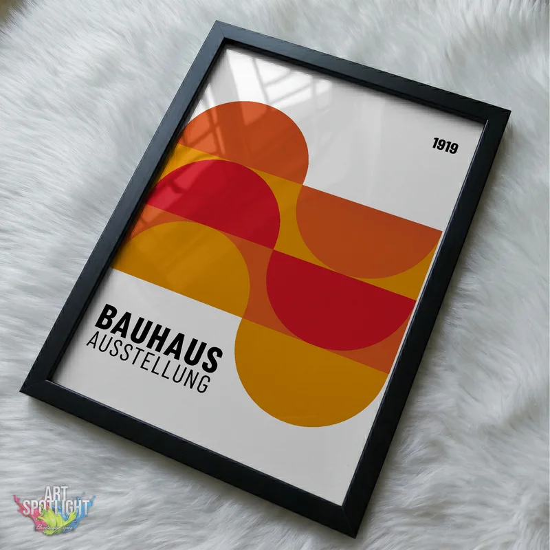 BAUHAUS WARM GEOMETRIC SEMICIRCLES