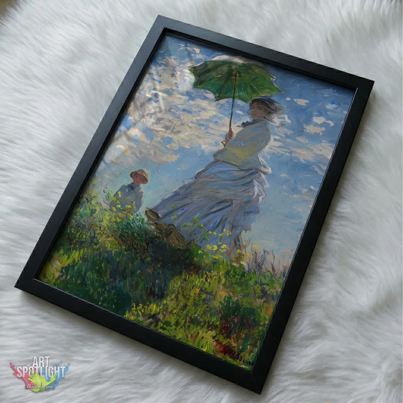 WOMAN BENEATH A GREEN PARASOL