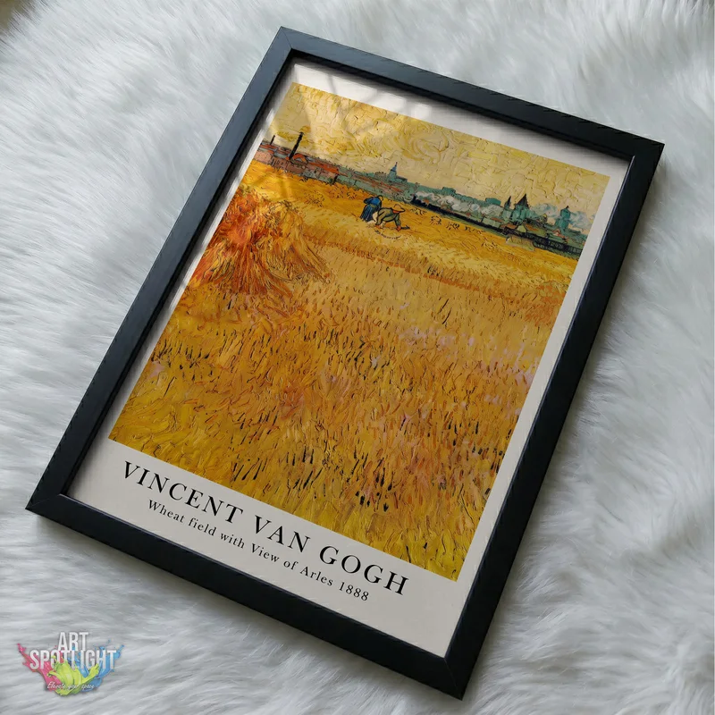 WHEAT FIELD WITH VIEW OF ARLES — VINCENT VAN GOGH