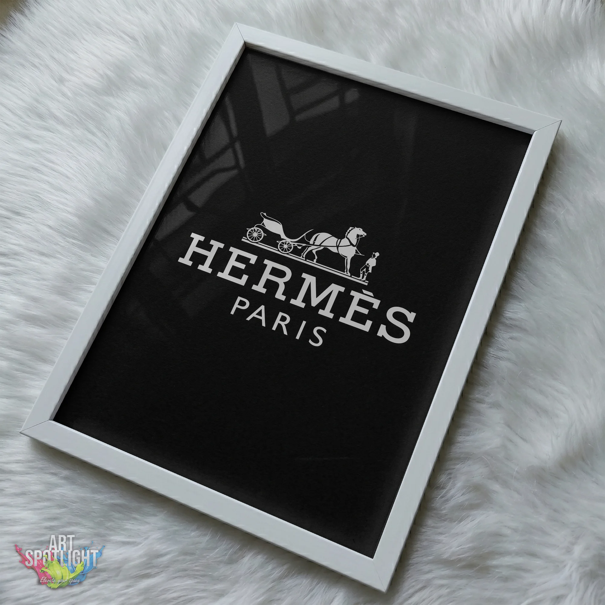 HERMES PARIS WHITE LOGO