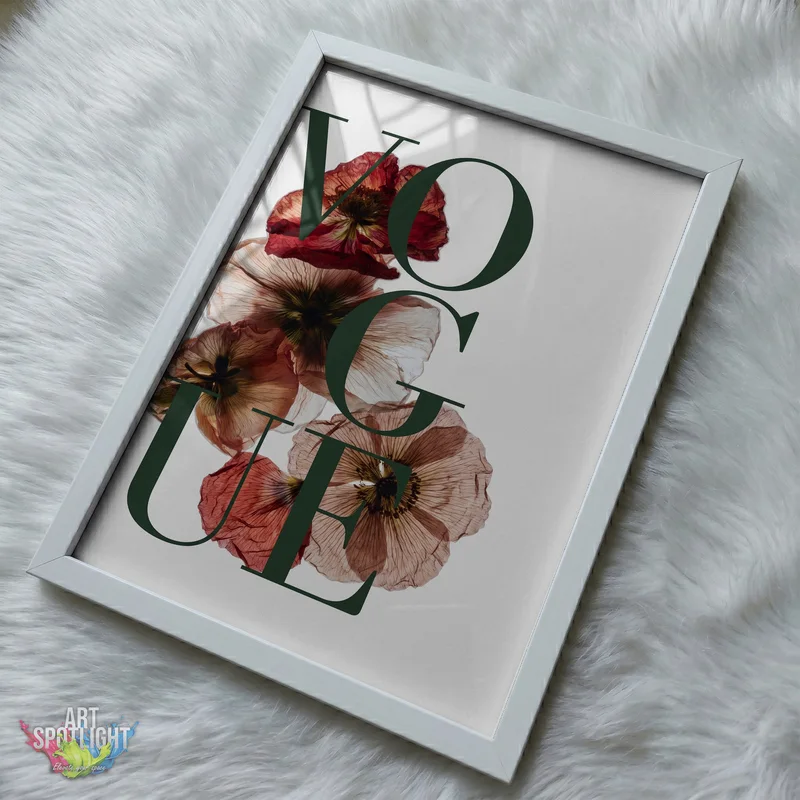 VOGUE FLORAL TYPOGRAPHY