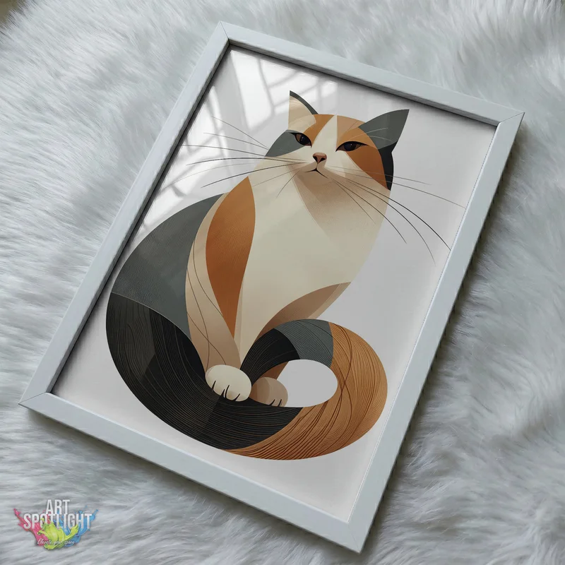 GEOMETRIC CALICO CAT