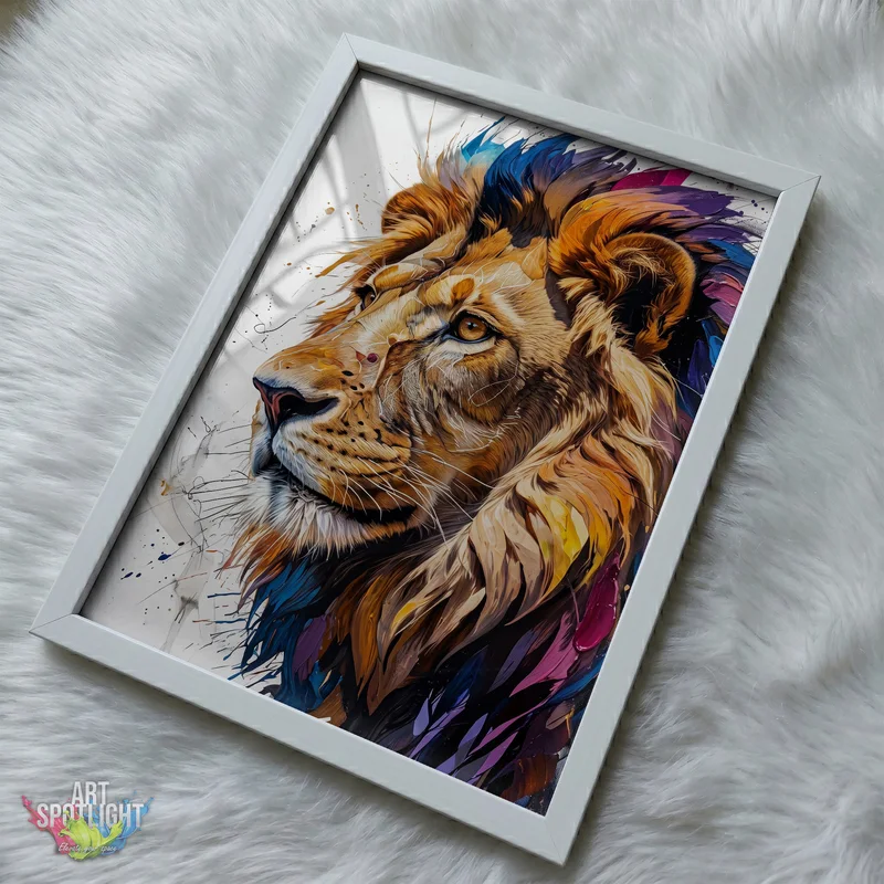 LION WITH COLORFUL MANE