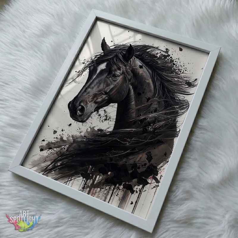 BLACK HORSE IN INK