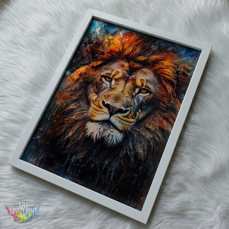 FIERY LION PORTRAIT