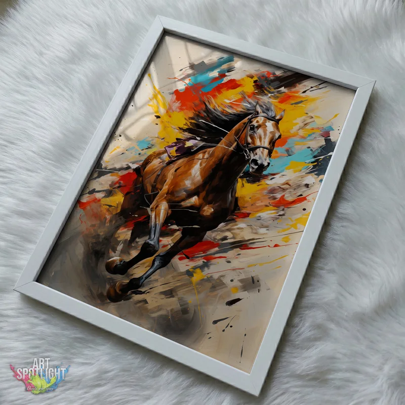 GALLOPING HORSE IN COLOR