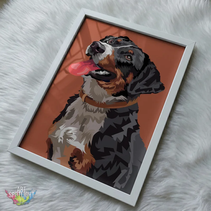 TRICOLOR DOG PORTRAIT