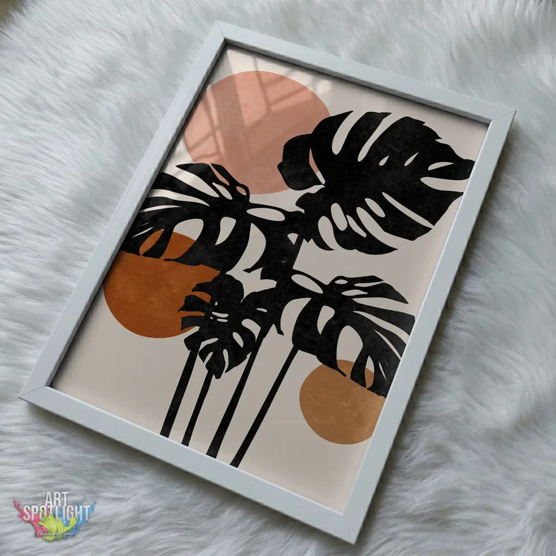 TROPICAL LEAVES AND EARTH TONES