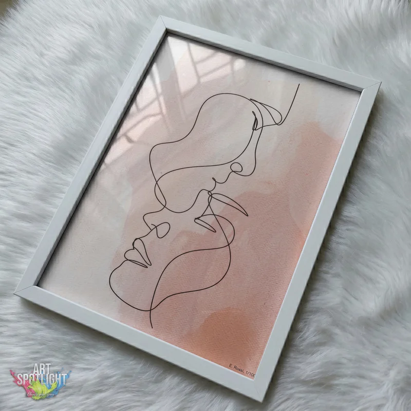 ABSTRACT FACES IN BLUSH