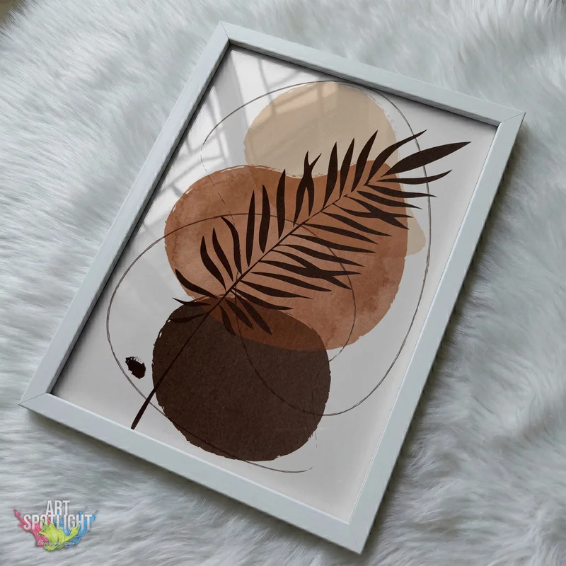BOTANICAL SILHOUETTE IN EARTH TONES