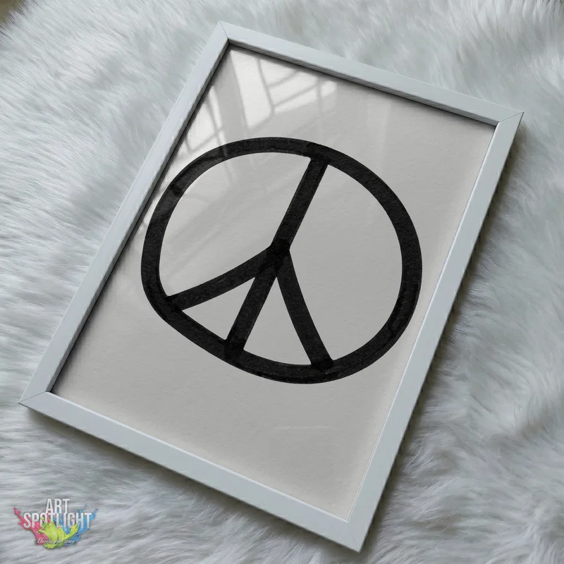 BLACK PEACE SYMBOL
