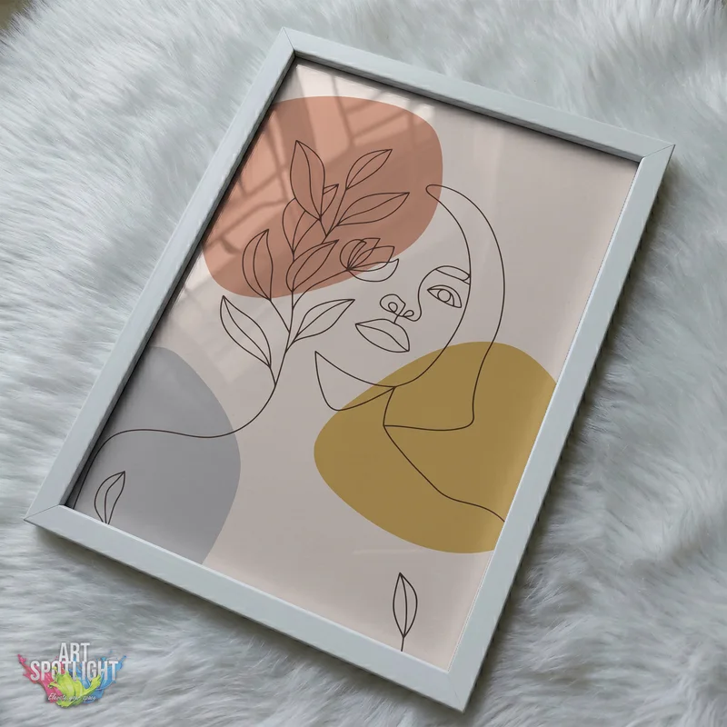 WOMAN WITH BOTANICAL LEAVES