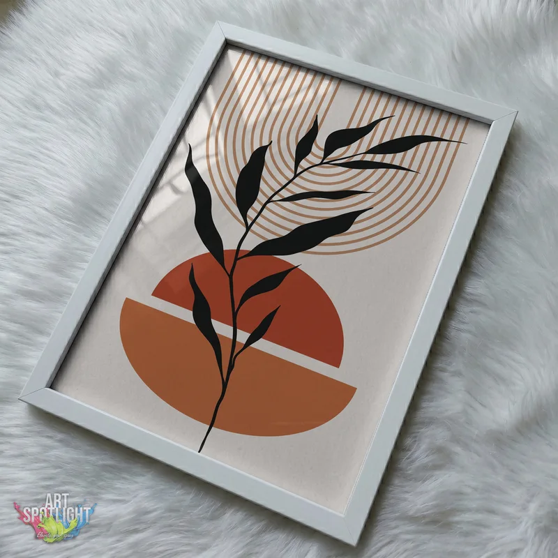 BOTANICAL SILHOUETTE WITH TERRACOTTA SHAPES