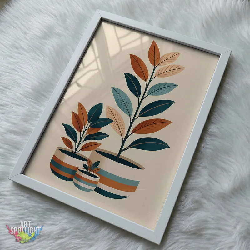 THREE POTTED PLANTS