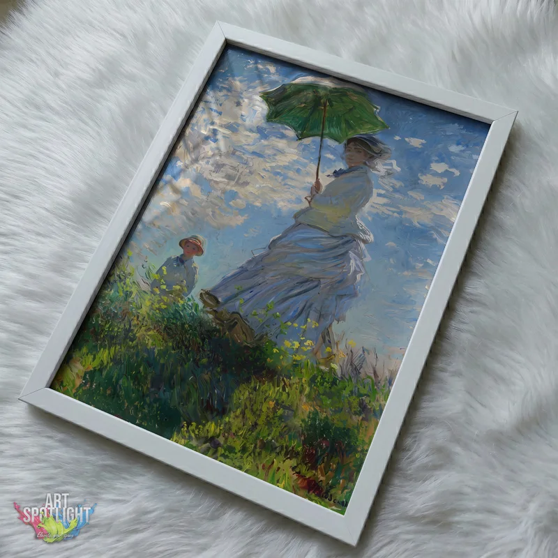 WOMAN BENEATH A GREEN PARASOL