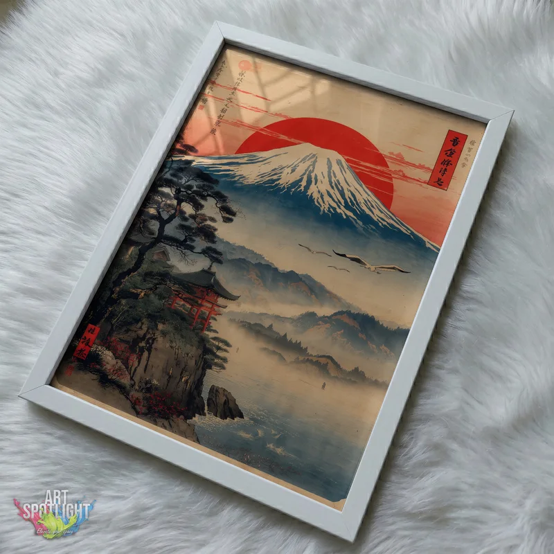 MOUNTAIN BENEATH A CRIMSON SUN