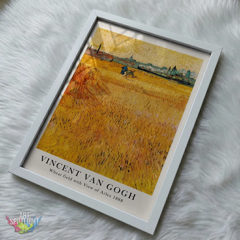 WHEAT FIELD WITH VIEW OF ARLES — VINCENT VAN GOGH