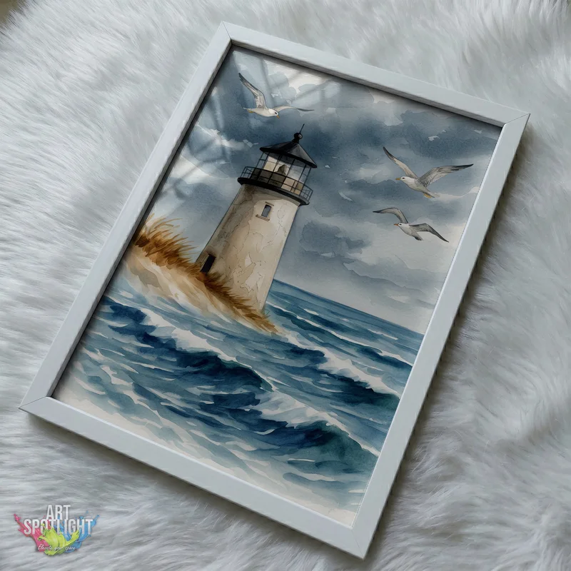 LIGHTHOUSE BENEATH RESTLESS SKIES