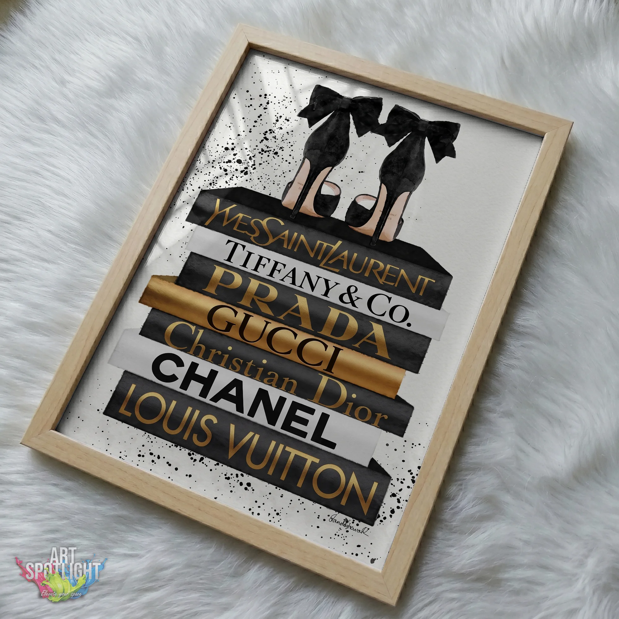 DESIGNER BOOKS AND BOW HEELS