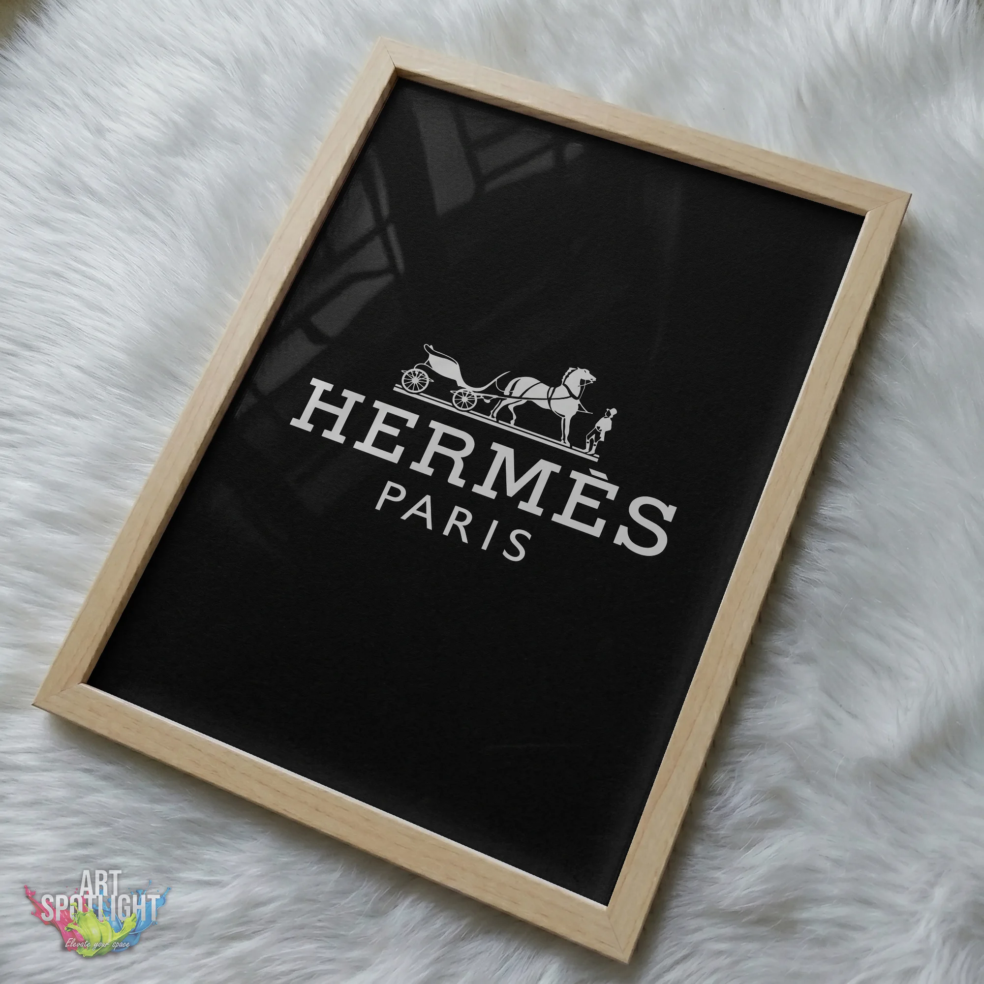 HERMES PARIS WHITE LOGO